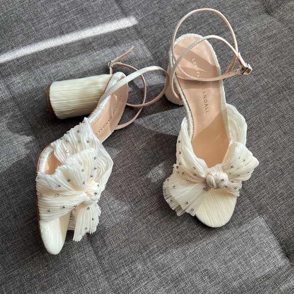 Loeffler Randall Camellia Pleated Knot Sandals - Picture 1 of 6